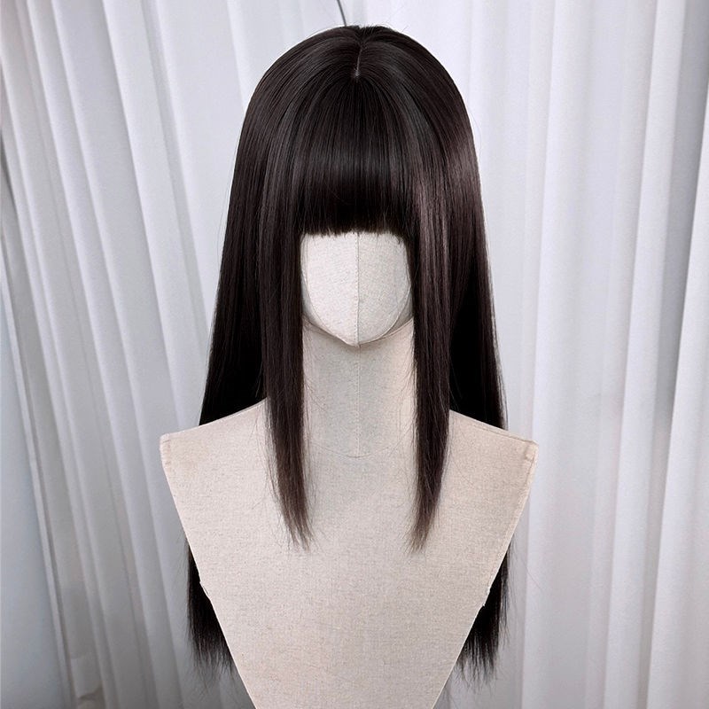 假发女双马尾Lolita黑长直冰冷心事少萝同款日常整顶假发jk假发套