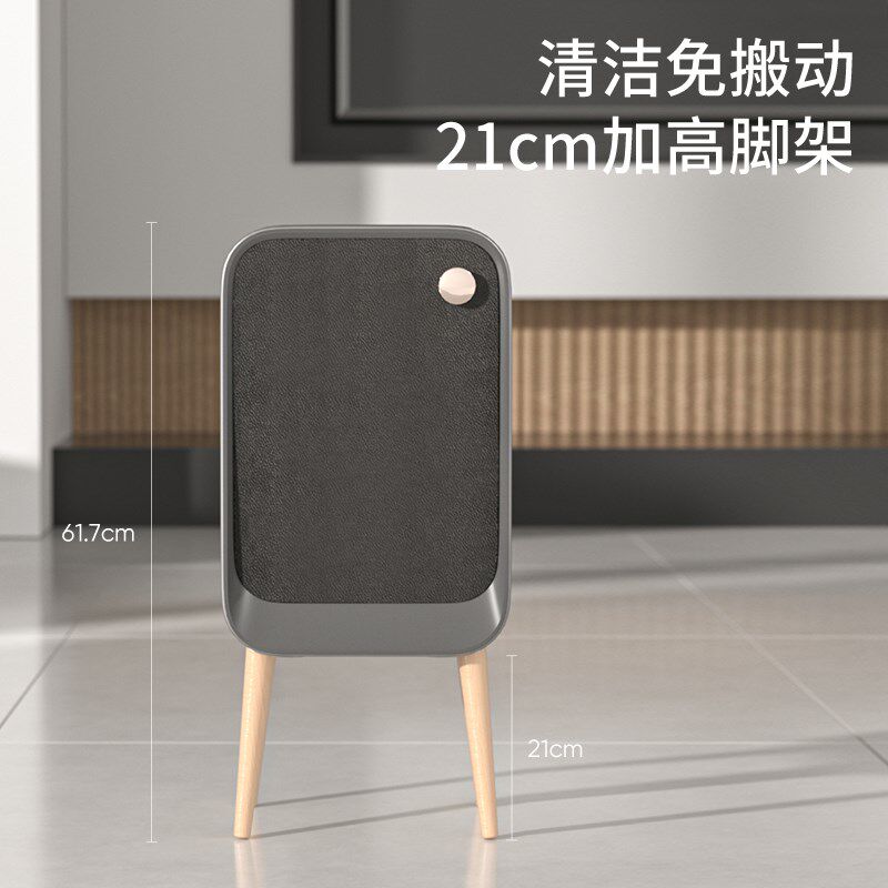 双开门智能感应垃圾桶 大号高脚家用办公不锈钢高颜值电动卫生桶