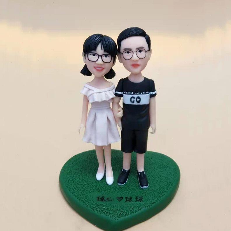 定制泥人软陶人偶发照片定做DIY手办结婚礼物生日毕业真人公仔