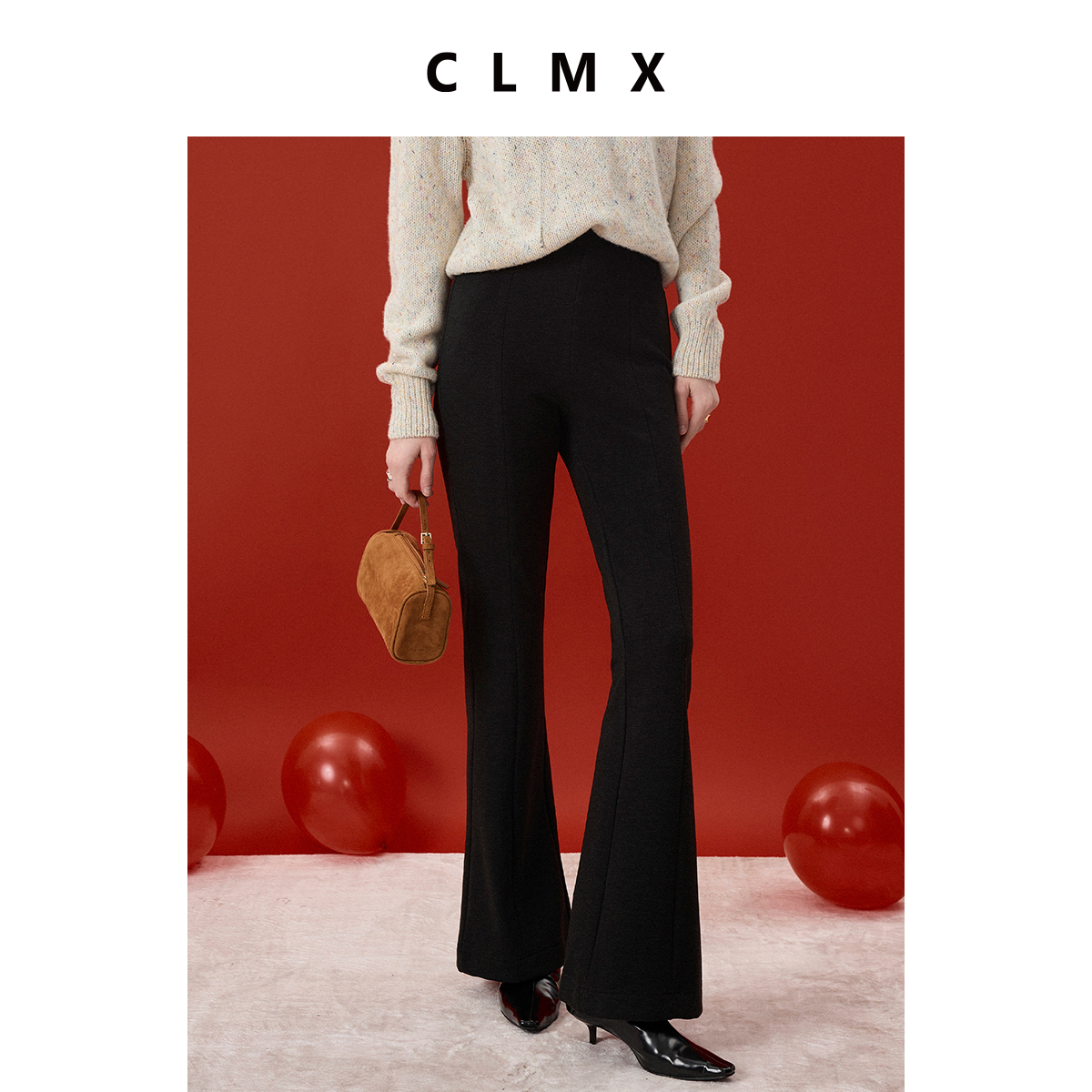 显瘦修身休闲裤CLMXCLMX通勤风