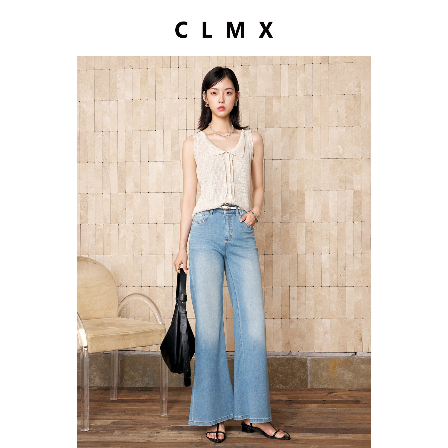 CLMX莱赛尔亚麻轻薄通勤针织衫
