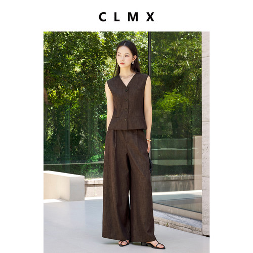 CLMX老钱风亚麻夏季通勤套装女