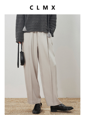 CLMX高克重垂坠灵动粗斜纹莱赛尔 Clean Fit风松紧腰抽绳九分西裤