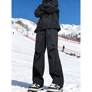 东北防寒加绒加厚冲锋裤男款冬季美式工装裤子防风防水抗寒滑雪裤