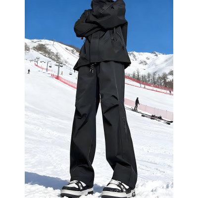 加绒加厚冲锋裤男冬季美式工装裤