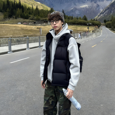 外穿保暖羽绒马甲男叠穿坎肩背心