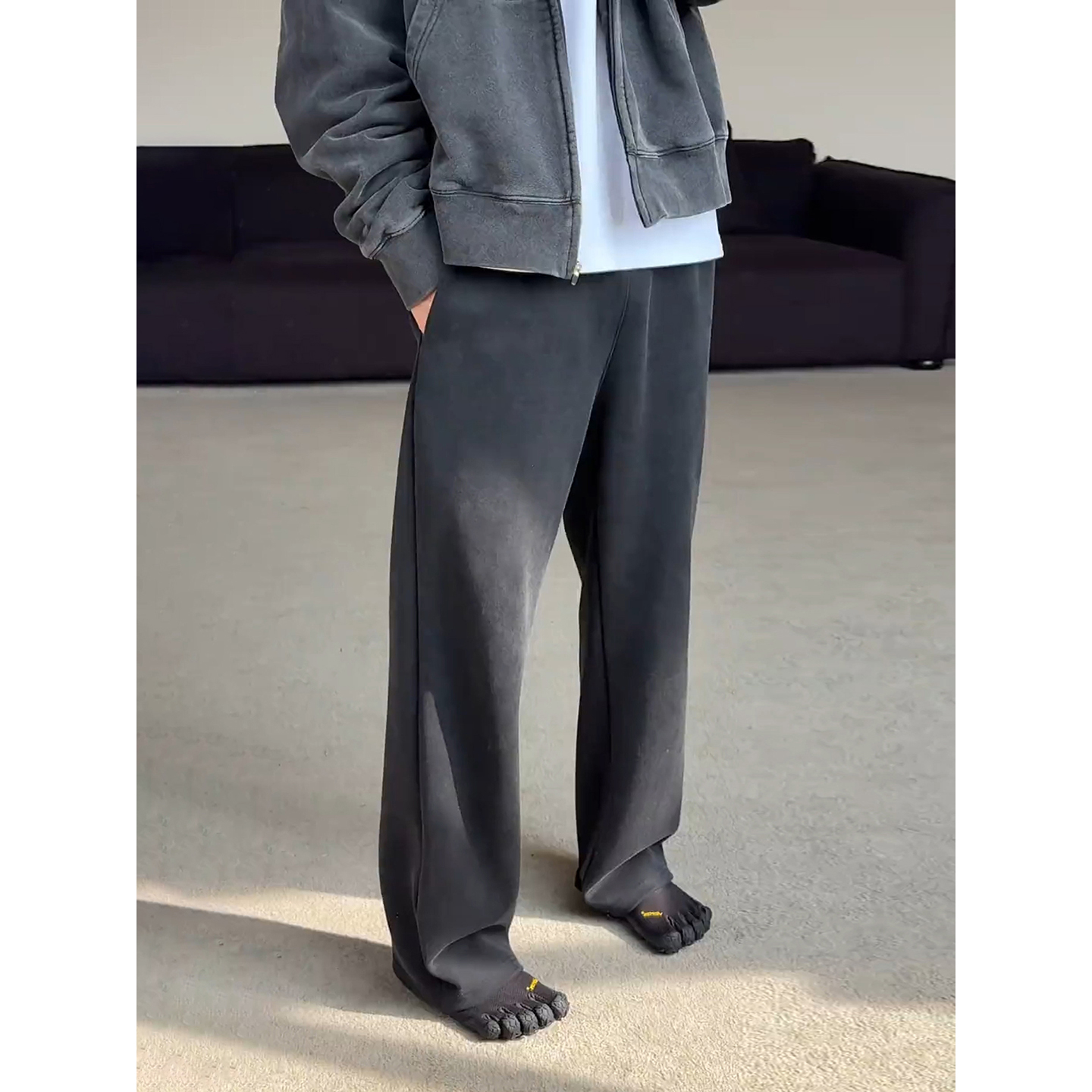 美式运动卫裤垂感慵懒松弛感裤子