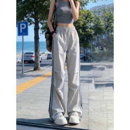 美式速干三条杠裤子男女夏季凉感