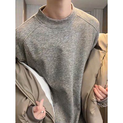 内搭打底衫冬季美式复古加绒卫衣