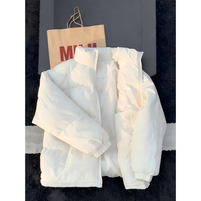 短款羽绒棉服男冬季美式立领棉衣