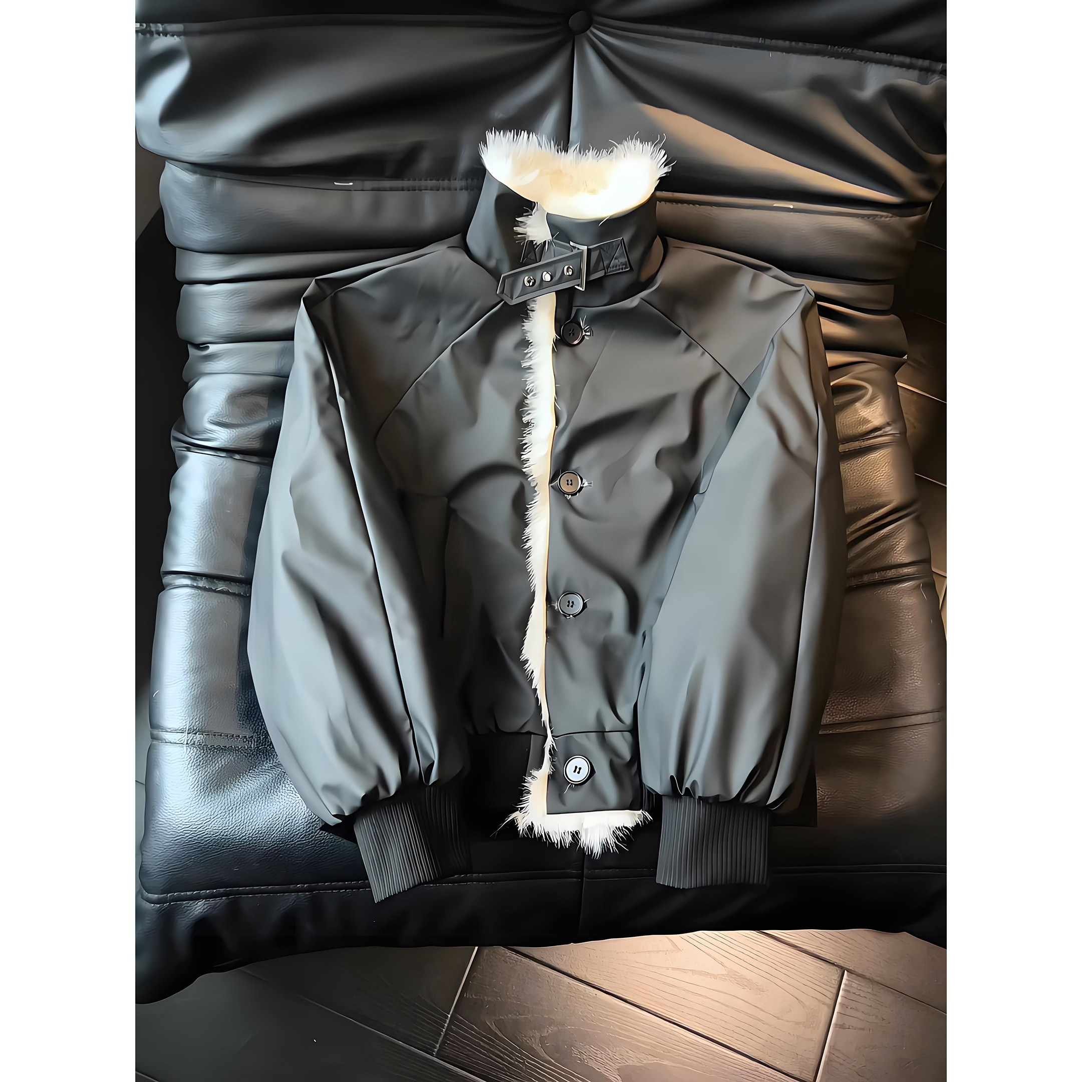 大毛领短款羽绒棉服男款冬季加厚保暖棉衣外套立领新中式国风棉袄