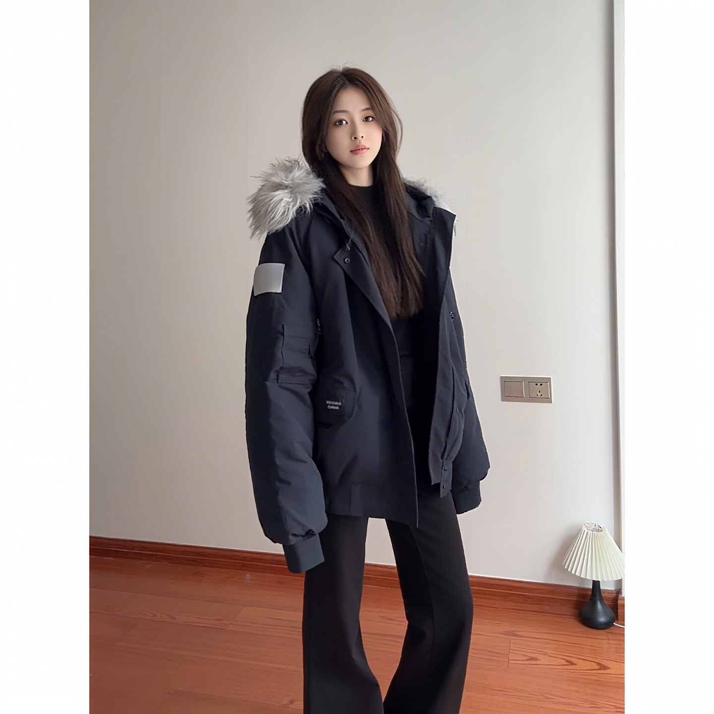 藏青色可拆卸毛领连帽棉服男女冬季加厚棉衣外套保暖情侣装派克服,男装,棉衣,淘宝优惠券,粉丝福利购,淘宝优惠卷