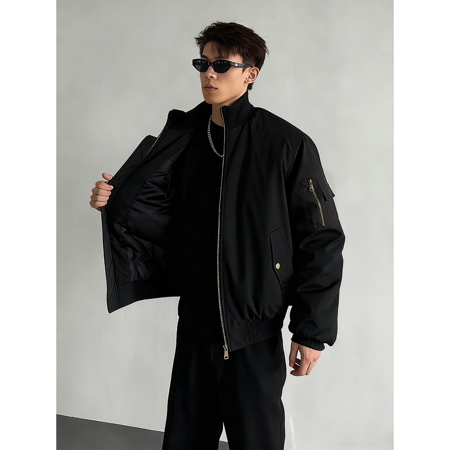 美式飞行夹克棉服男加厚棉衣外套