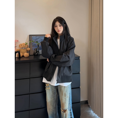 美式复古棒球服外套男飞行员夹克