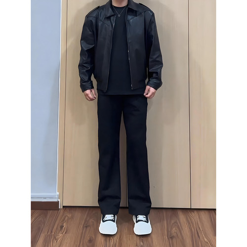 弯刀微喇西裤男加绒加厚高街裤子