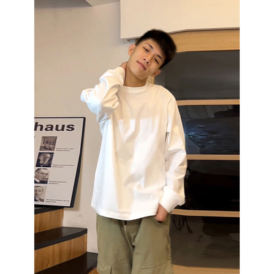 圆领卫衣男款青少年纯棉长袖t恤