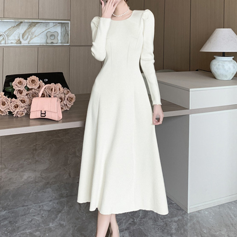 泡泡袖连衣裙女长款【赠运费险】