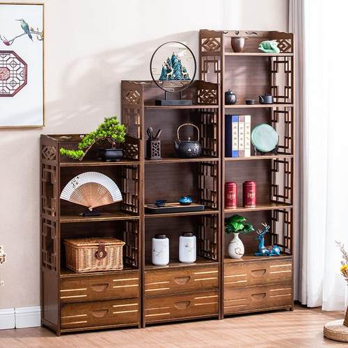 7W茶水柜新中式小型客厅靠墙储物柜茶几沙发餐边柜茶叶展示柜置物