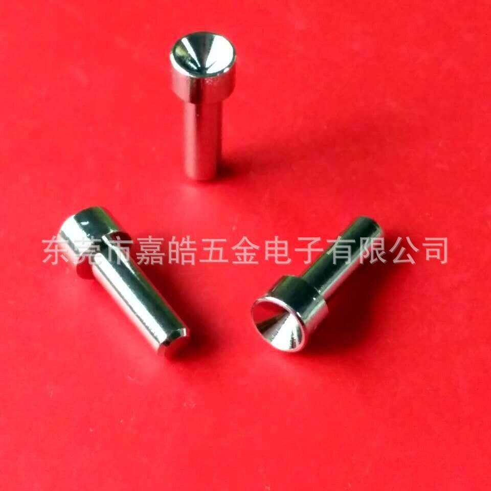 供应实心R7S灯脚 半空心铆钉 灯杯插针 4*9.8mm空心铜柱