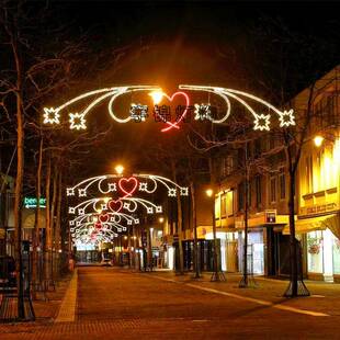 圣诞市政亮化用道路装饰灯路灯led跨街灯光遂道过街灯LED造型灯
