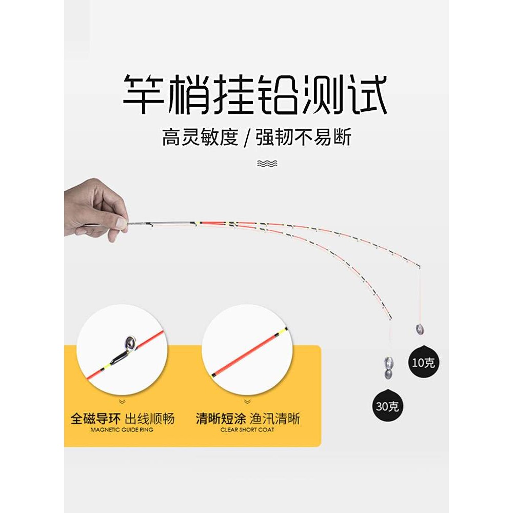 岸抛软尾筏钓竿全钛合金竿稍淡水远投杆近海海钓抛投筏竿直柄宇天
