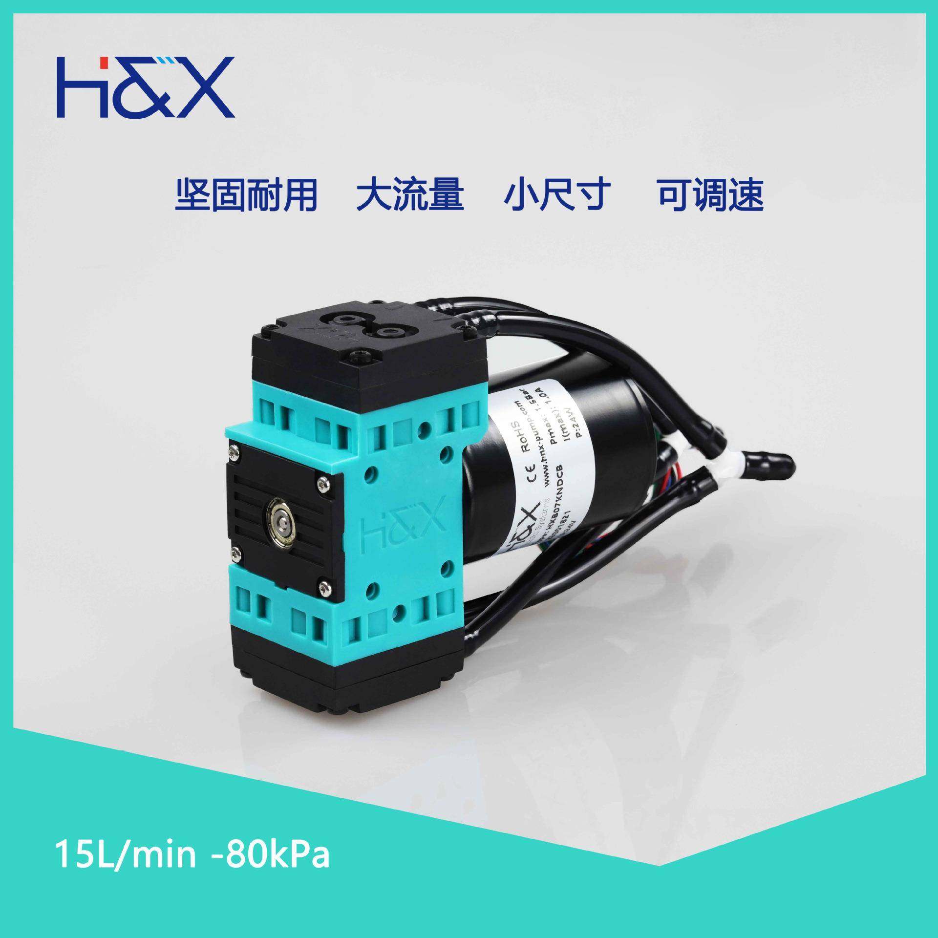 15/min-80kPa双头直流无刷电机微型真空泵微型气泵微型隔膜泵