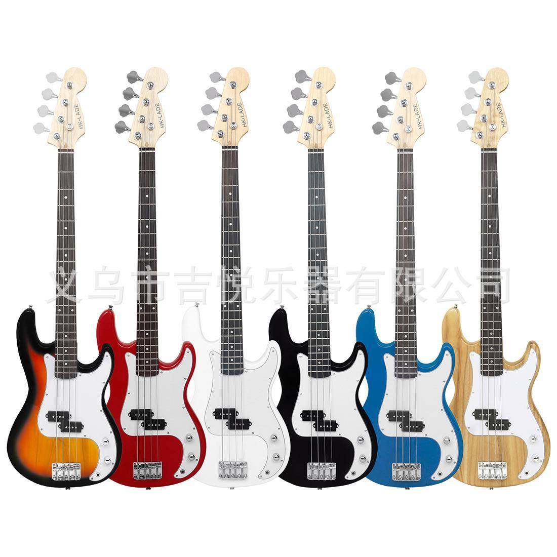 HK.LADE电贝司四弦电贝斯套装低音吉他儿童初学演奏摇滚贝斯BASS