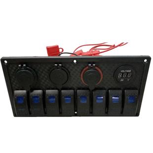 热销汽车房车车用组合开关面板带车充电压表点烟器电压表数显