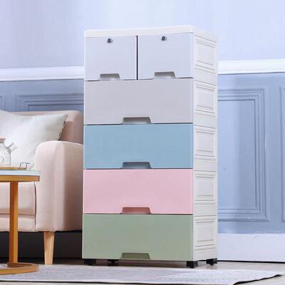 50cm宽收纳柜子抽屉式塑料储物柜多层加大号宝宝衣柜五斗柜drawer