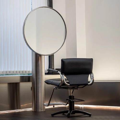 高端网红美发店镜台发廊专用简约理发店镜子带灯落地镜双面剪发镜