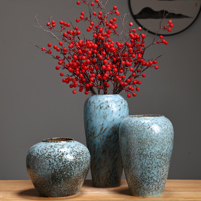 景德镇陶瓷器花瓶插花摆件仿古中式家居客厅博古架装饰品水培器皿