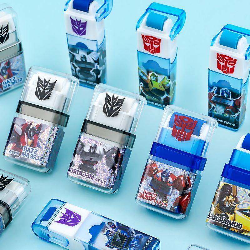 一正变形金刚滚轮橡皮擦小学生用卡通创意清洁橡皮聚屑易擦橡皮