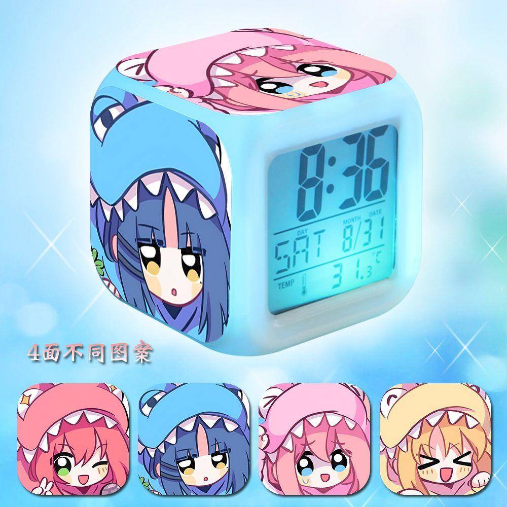 孤独摇滚闹钟后藤一里山田凉动漫周边七彩小夜灯学生儿童电子钟表