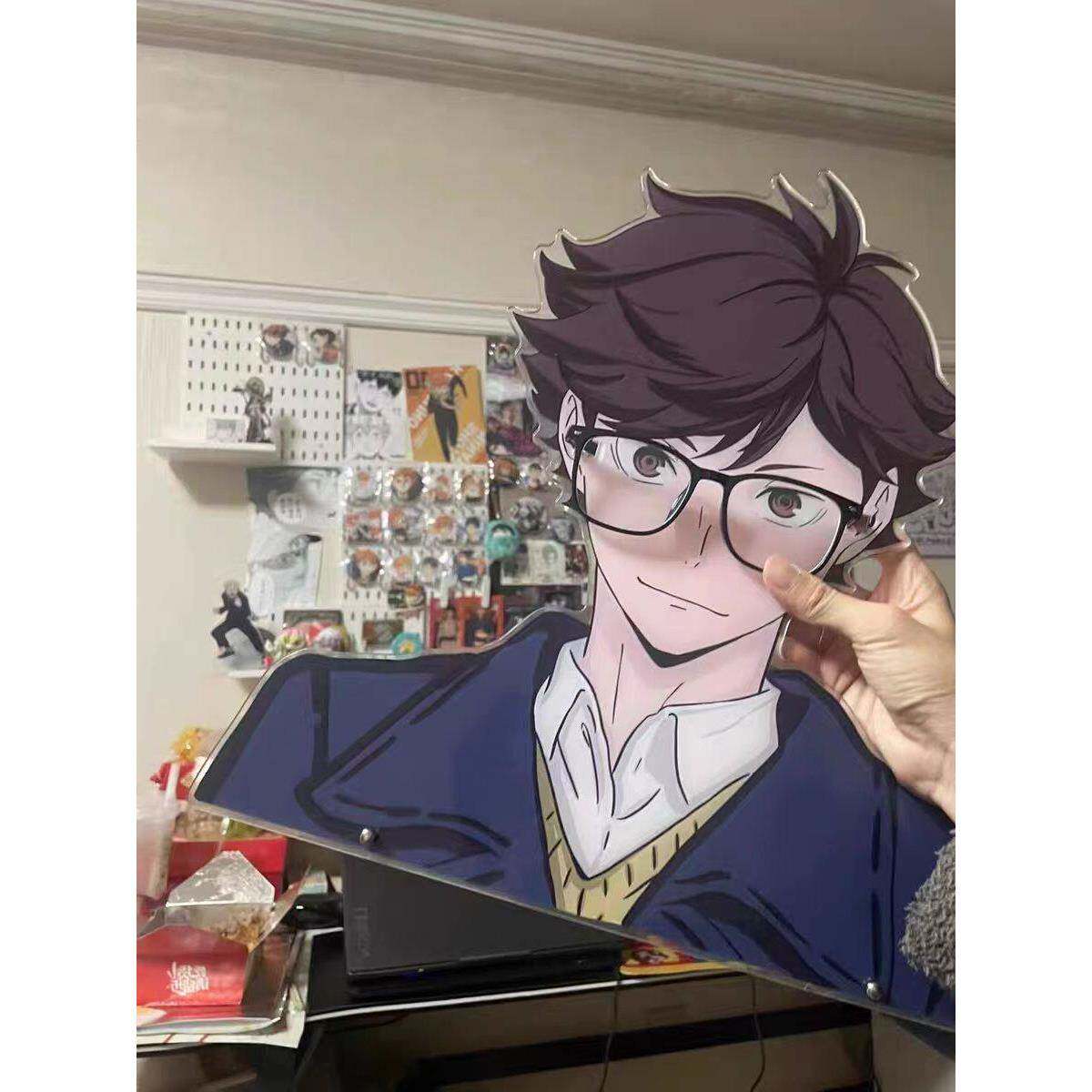 及川彻眼镜支架立牌排球少年压克力周边动漫压克力摆件高颜值创意