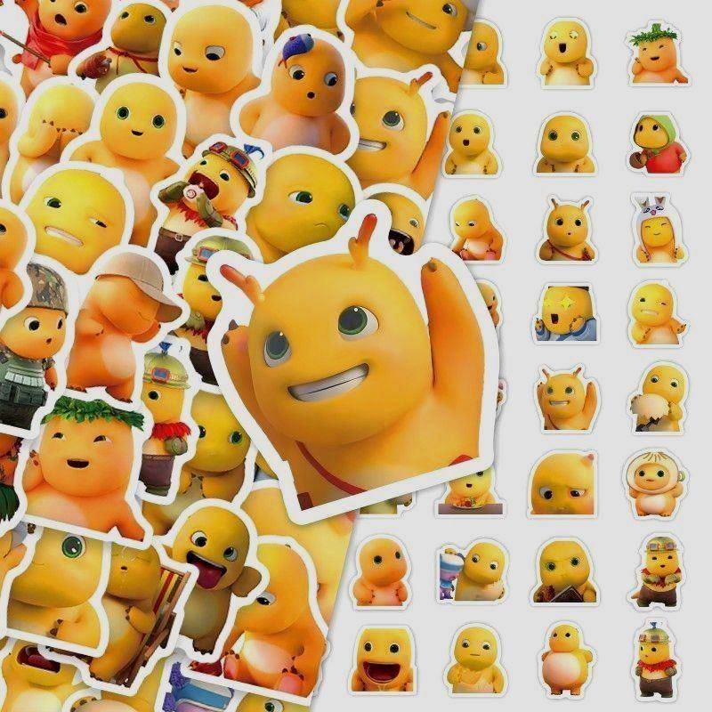210张奶龙贴纸与小七贴画卡通动漫周边手机diy手账笔记本装饰贴纸