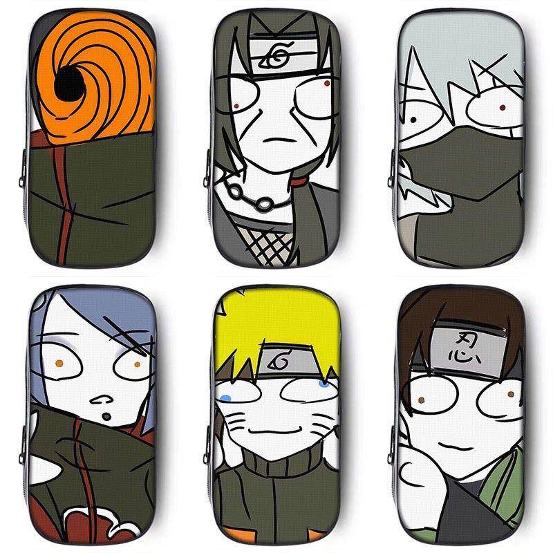 火影忍者笔袋小学生文具盒儿童大容量铅笔盒男女孩卡通日系铅笔袋