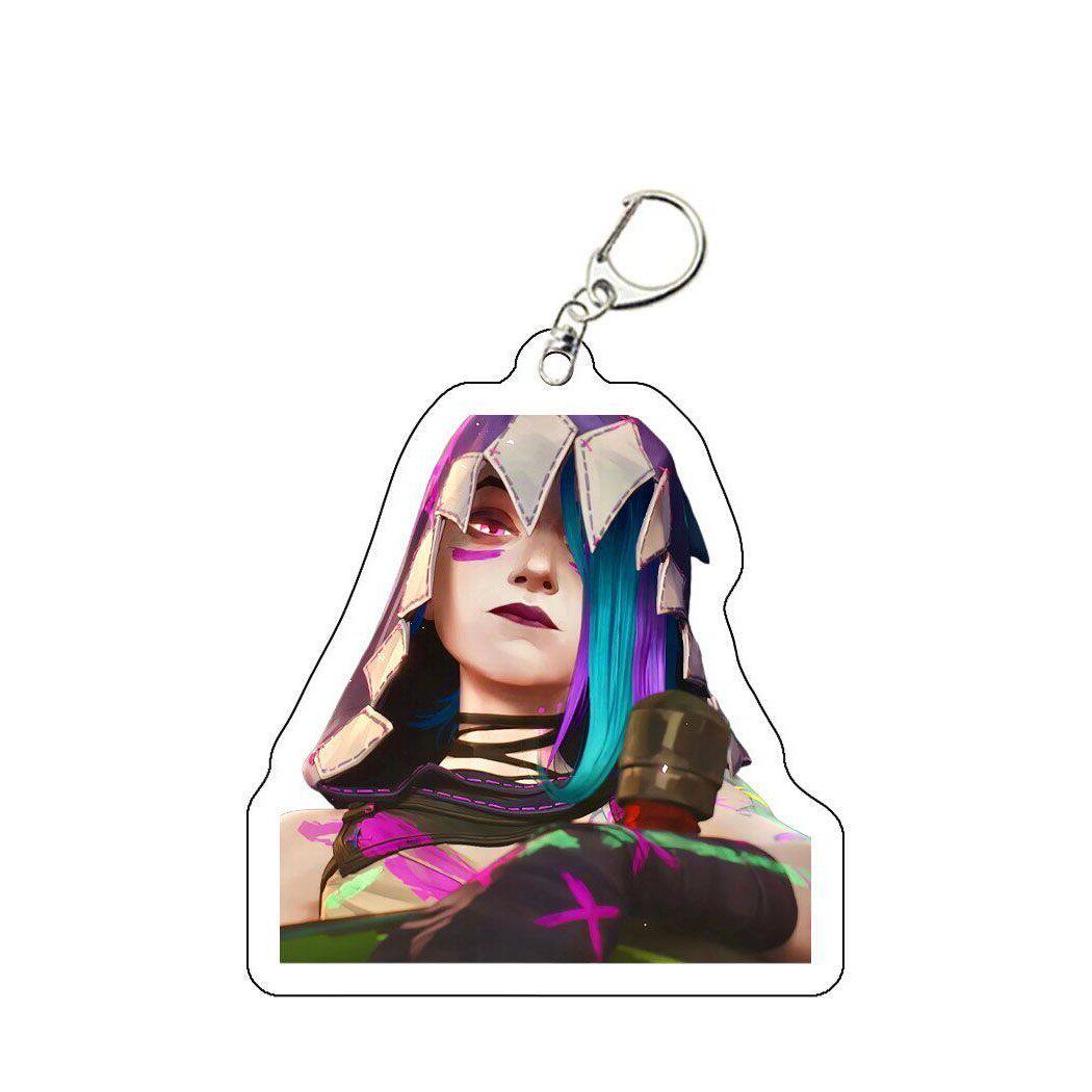 英雄联盟周边挂件金克丝钥匙扣双城之战挂饰暴力萝莉背包小挂件