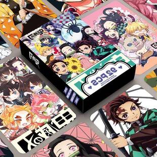 92PCS鬼灭之刃小卡片贴纸游戏卡通动漫周边自制LOMO卡新款收藏卡