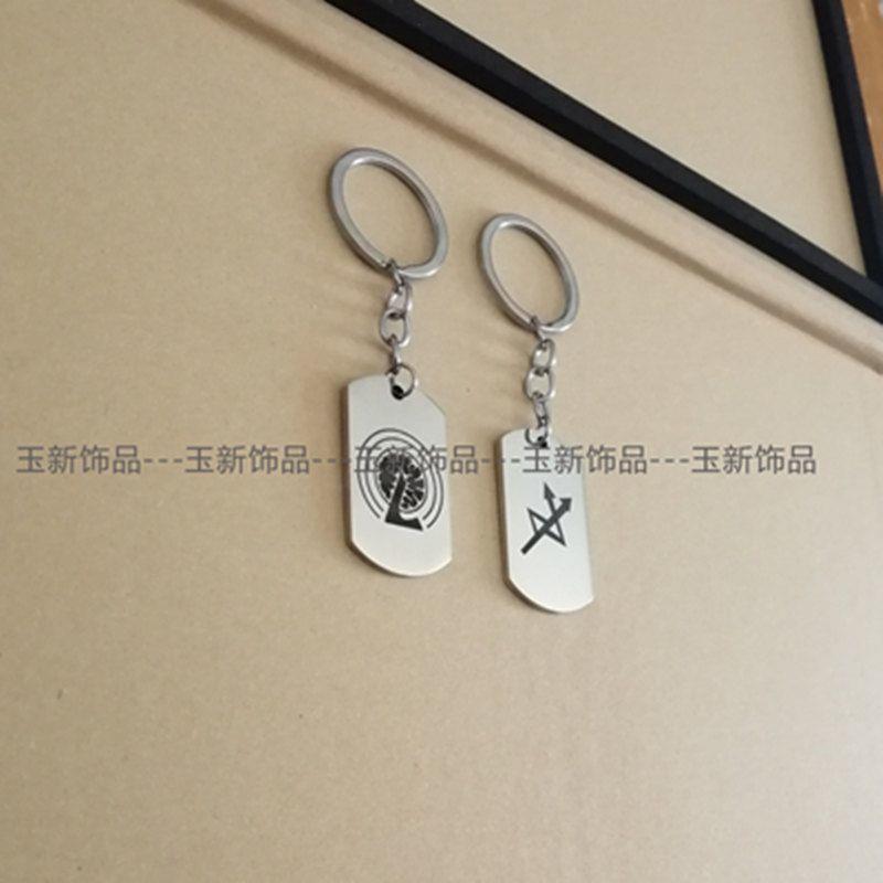 脑叶公司废墟图书馆游戏清扫人员W周边钥匙扣挂件军牌钥匙圈