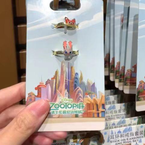 新款迪士尼周边疯狂动物城立体头像戒指兔子朱迪狐狸尼克情侣对戒