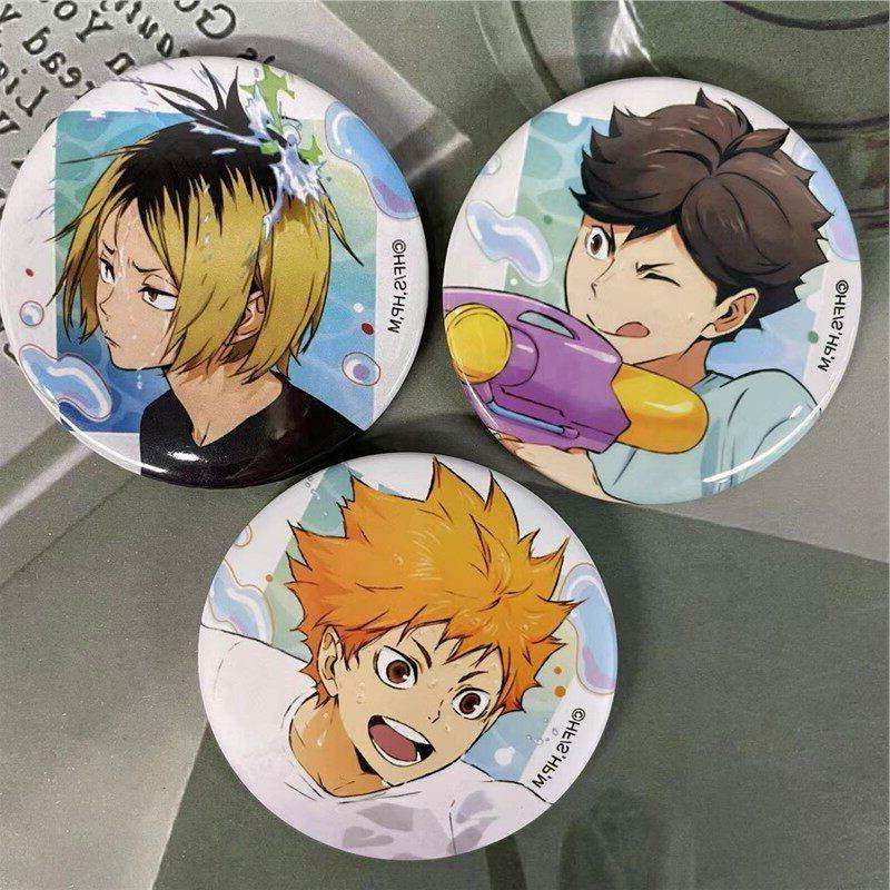 排球少年玩水徽章吧唧及川研磨日向影山月岛黑尾及川彻现货