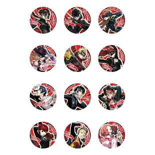 P5女神异闻录游戏周边雨宫莲佐仓双叶新岛真马口铁日谷底徽章吧唧