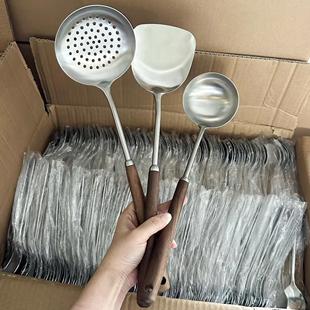 胡桃木厨具·理想好物 不锈钢锅铲家用炒菜铲子胡桃木手柄汤勺