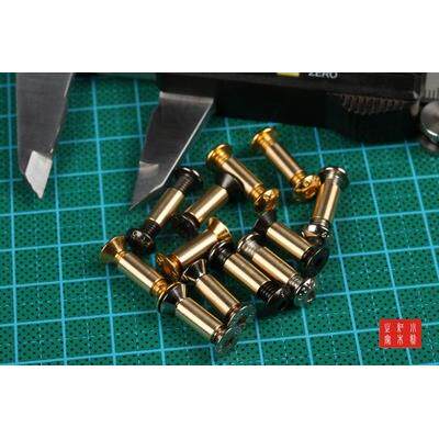 刀把刀柄配件铆钉 纯铜diy材料钉子圆头复古固定螺丝黄铜刀具花钉