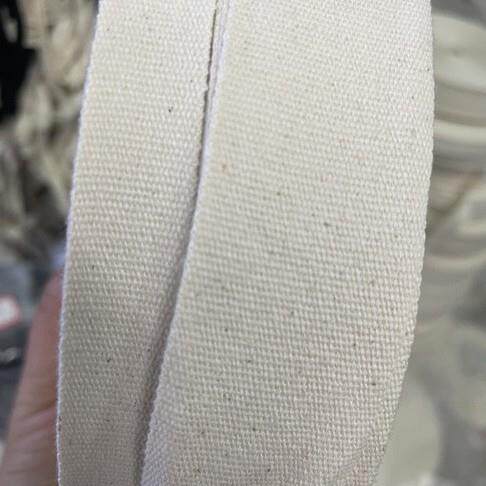 全棉1-5cm粗平纹织带辅料棉包边带本白棉带现货纯棉服装包边条