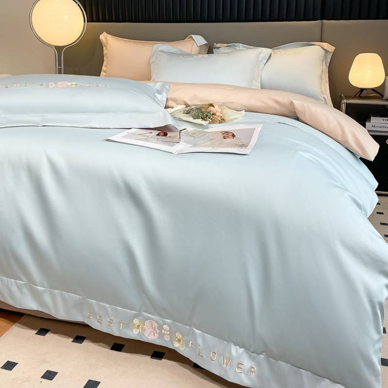 A类母婴级240支长绒棉四件套全棉纯棉被套床单床笠款轻奢床上用品