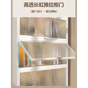 钢制书柜铁艺卧室置物架收纳柜带门儿童书架防尘储物柜客厅展示柜