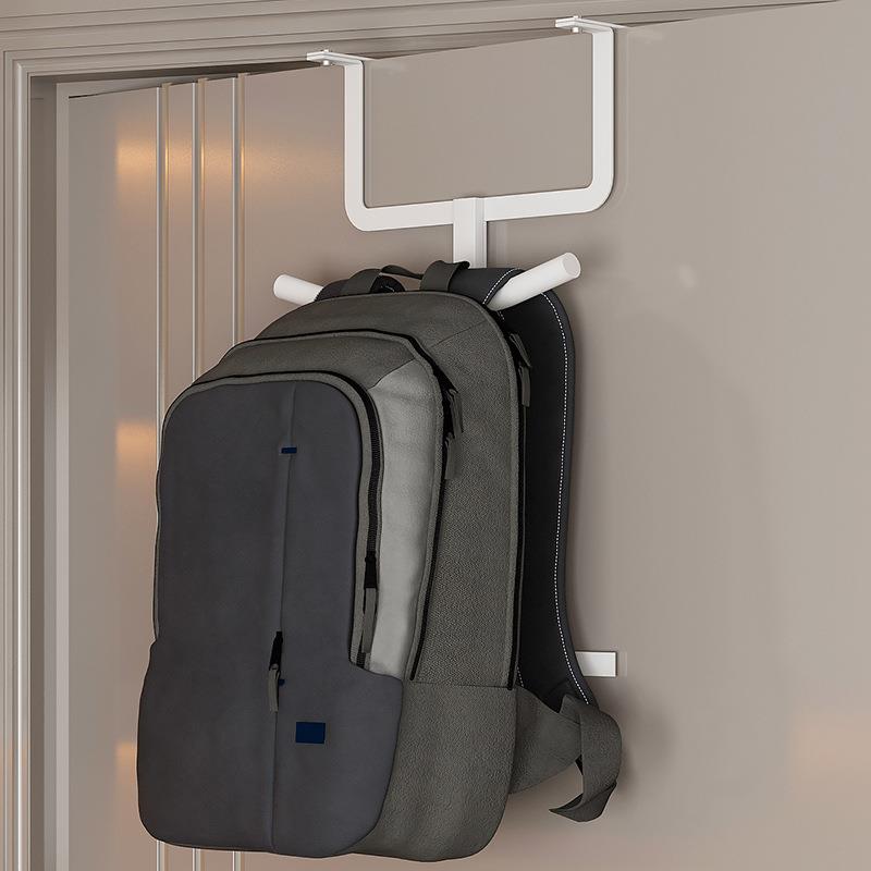 门后书包置物架挂架钩学生背包窄收纳架神器入户卧室空间利用柜门