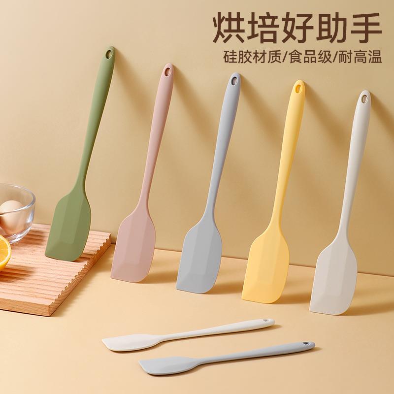 家用厨房硅胶刮刀烘焙工具一体式奶油蛋糕抹刀大号软刮板小果酱刀