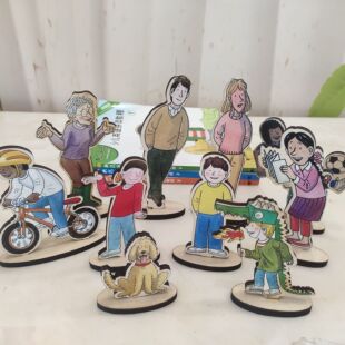 牛津树人物玩偶教具 典范英语英语人物玩偶道具 kipper一家 人偶